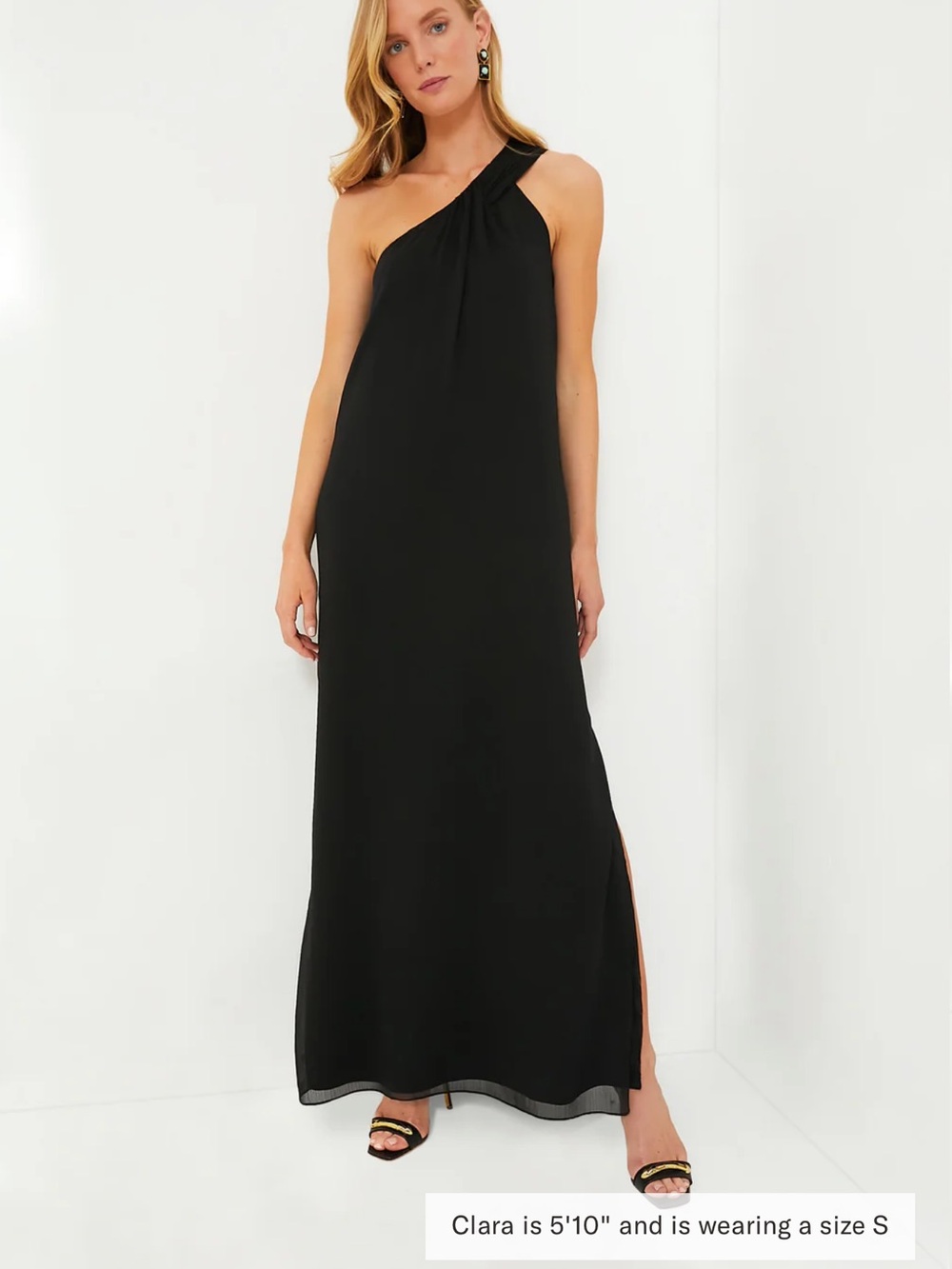 One-Shoulder Black Maxi Dress by Tuckernuck